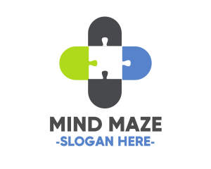 Puzzle - Medical Cross Puzzle logo design