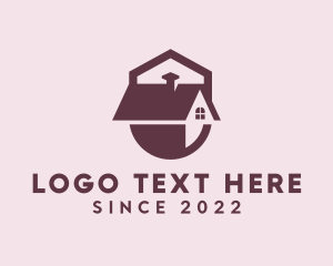 House And Lot - Real Estate Home Shield logo design