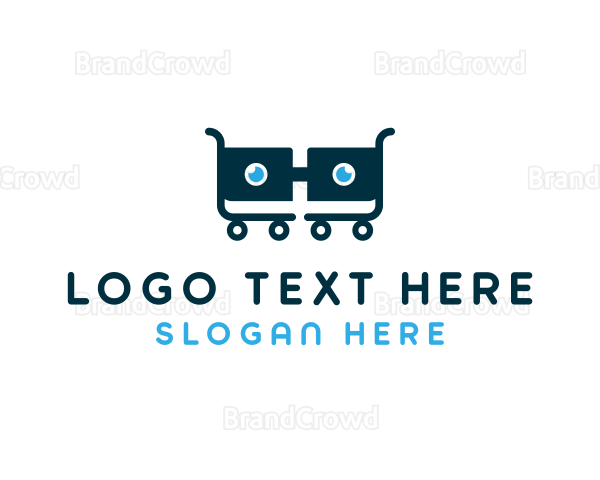 Eyeglasses Shopping Cart Logo