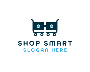 Shopping - Eyeglasses Shopping Cart logo design