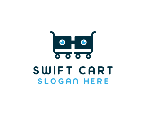 Eyeglasses Shopping Cart logo design