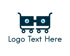 Shop - Eyeglasses Shopping Cart logo design