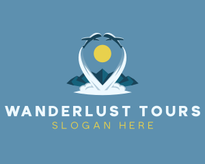 Plane Mountain Travel logo design