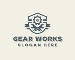 Handyman Wrench Gear logo design