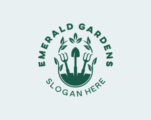 Landscaping Gardening Tools logo design