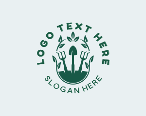 Leaf - Landscaping Gardening Tools logo design