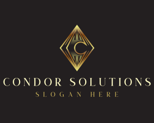 Diamond Jewelry Letter C logo design