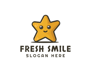 Cute Smiley Star  logo design