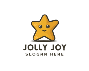 Cute Smiley Star  logo design