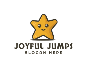 Cute Smiley Star  logo design