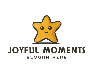 Cute Smiley Star  logo design