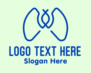 Pulmonologist - Blue Lungs Clinic logo design