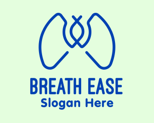 Respiratory - Blue Lungs Clinic logo design
