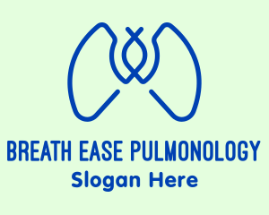 Pulmonology - Blue Lungs Clinic logo design