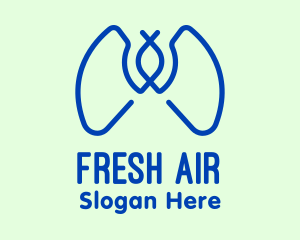 Breath - Blue Lungs Clinic logo design