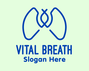 Breathing - Blue Lungs Clinic logo design