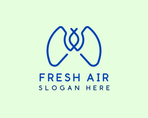 Breath - Lungs Respiratory Clinic logo design