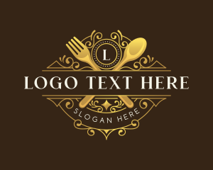 Gold - Chef Dining Restaurant logo design