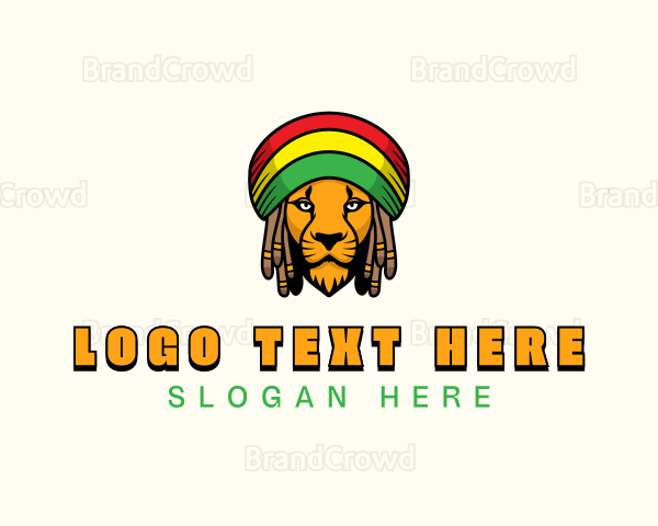 Lion Dreadlocks Rastafari Logo