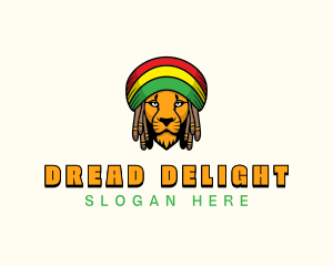 Dreadlocks - Lion Dreadlocks Rastafari logo design