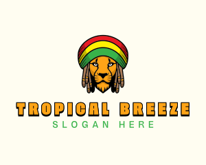 Lion Dreadlocks Rastafari logo design