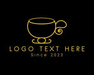 Vintage Bicycle - Elegant Tea Cup logo design