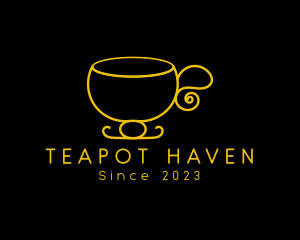 Teapot - Elegant Tea Cup logo design
