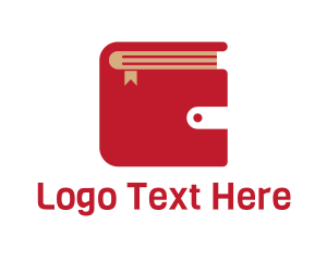 Wallet - Red Wallet Book logo design