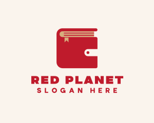 Red Wallet Book logo design