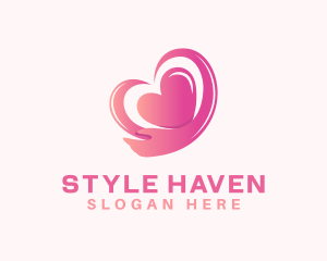 Pink Heart Arm  Logo