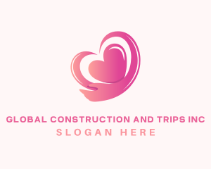 Pink Heart Arm  logo design