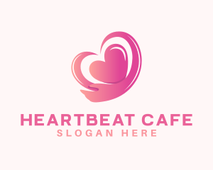 Heart - Pink Heart Arm logo design