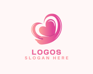 Organization - Pink Heart Arm logo design