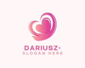 Group - Pink Heart Arm logo design