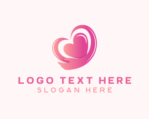 Social - Pink Heart Arm logo design