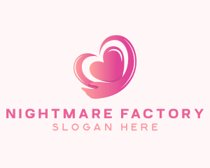 Pink Heart Arm  logo design