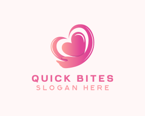 Pink Heart Arm  logo design