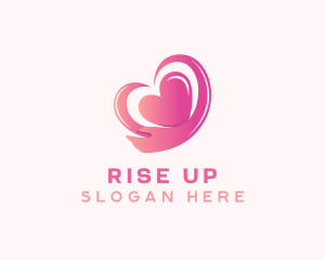 Pink Heart Arm  logo design