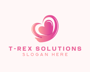 Pink Heart Arm  logo design