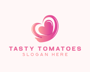 Pink Heart Arm  logo design