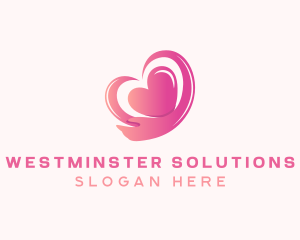 Pink Heart Arm  logo design