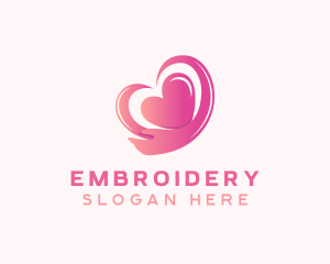 Pink Heart Arm  logo design