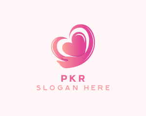 Pink Heart Arm  logo design