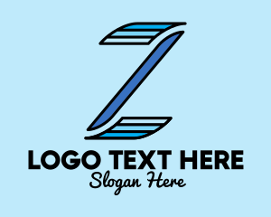 Hostel - Blue Modern Letter Z logo design
