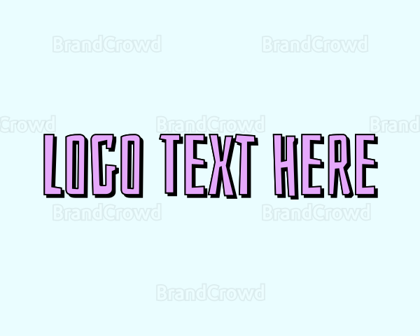 Beach Cartoon Wordmark Logo