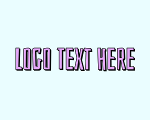 Text - Beach Cartoon Wordmark logo design