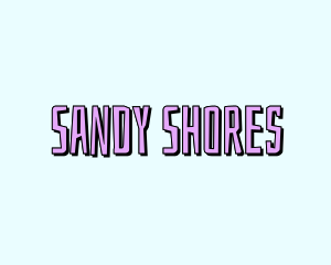 Beach - Beach Cartoon Wordmark logo design