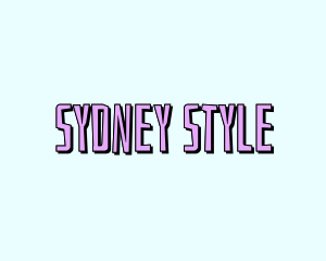 Sydney - Beach Cartoon Wordmark logo design