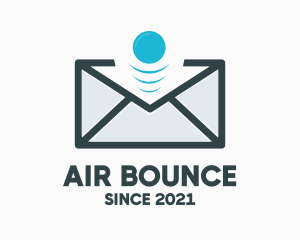 Ball Bounce Envelope logo design