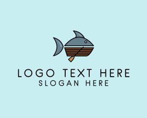 Pescatarian - Tuna Fishing Boat logo design